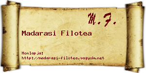 Madarasi Filotea névjegykártya